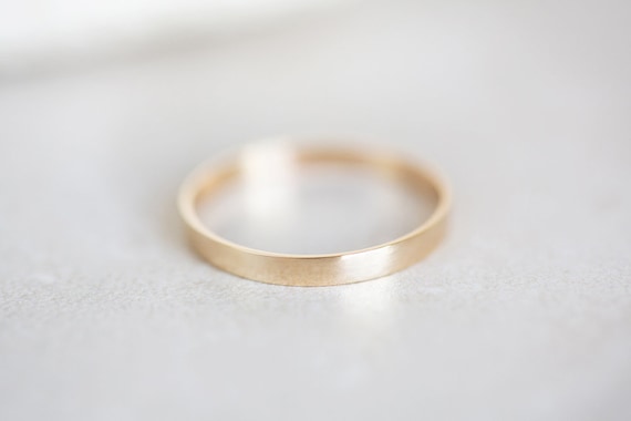 Jewels By Lux 14K Yellow Gold 2mm Flat Bridal Wedding Ring Band Jewels By Lux 14K Yellow Gold 2mm Flat Bridal Wedding Ring Band