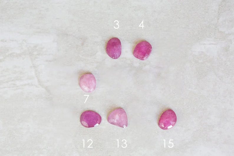 Sapphire Ring, Pink Sapphire Ring, Rose Cut Sapphire in 14K Gold, Ruby Ring, Ruby Sapphire Gold & Silver Ring, Free Form Sapphire image 10