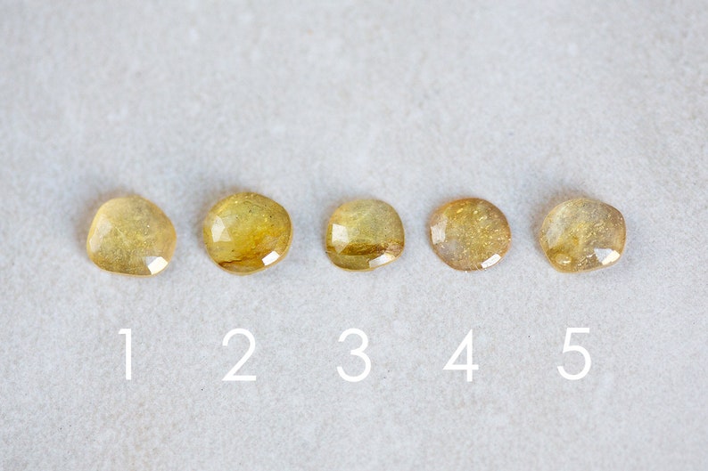 Size 6 and Made to Your Size Sapphire Ring Natural Sapphire Ring Sapphire Ring Yellow Sapphire 18K Gold /& Silver Ring Rose Cut Sapphire