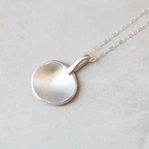 Silver Pendant, Meditation Pendant, 99.9% Pure Silver Pendant, Touchstone Necklace, Worry Stone Pendant, Organic Fine Silver Pendant