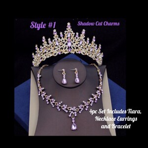 Purple prom jewelry hot sale