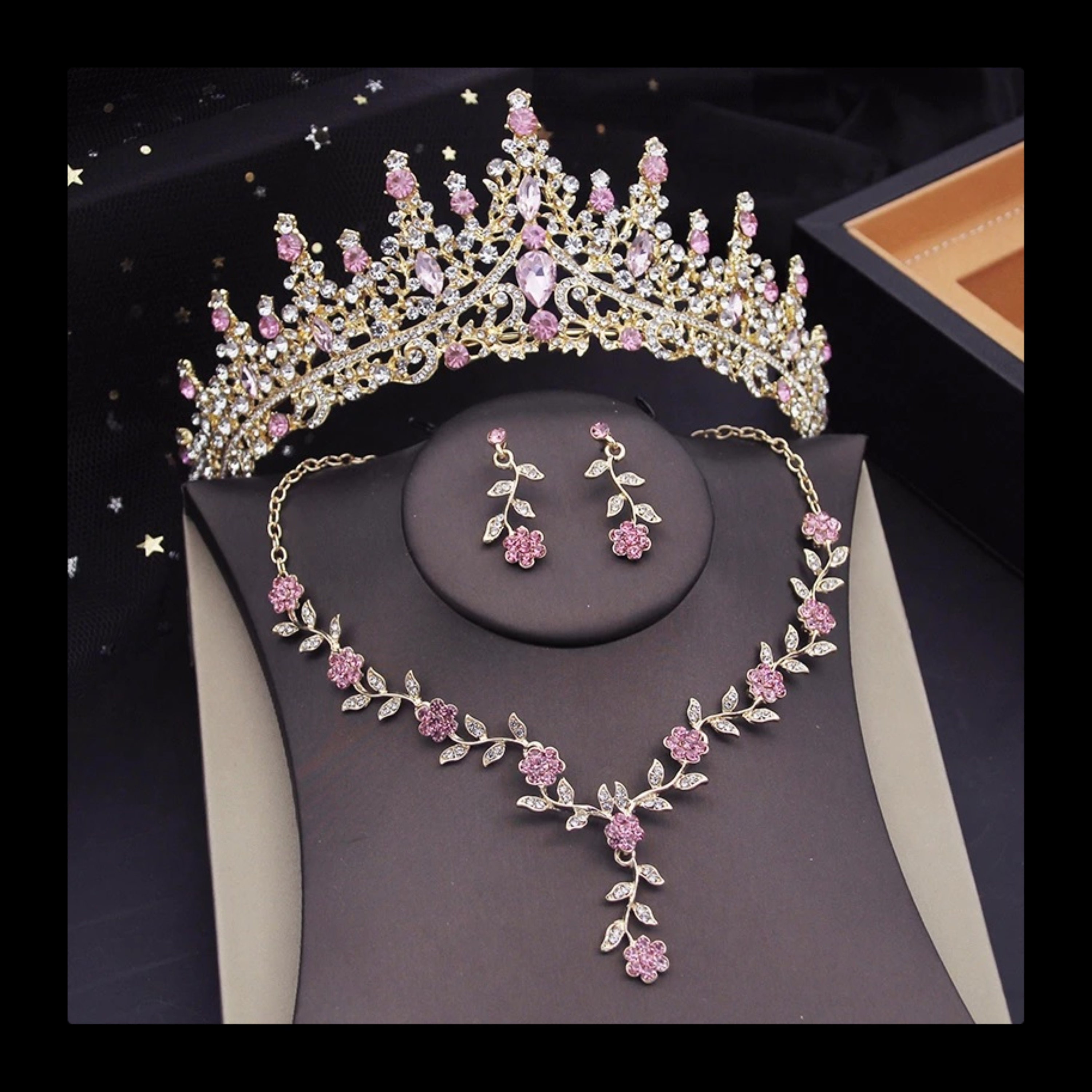 Light Pink Ribbon Tiara-CE11810-M