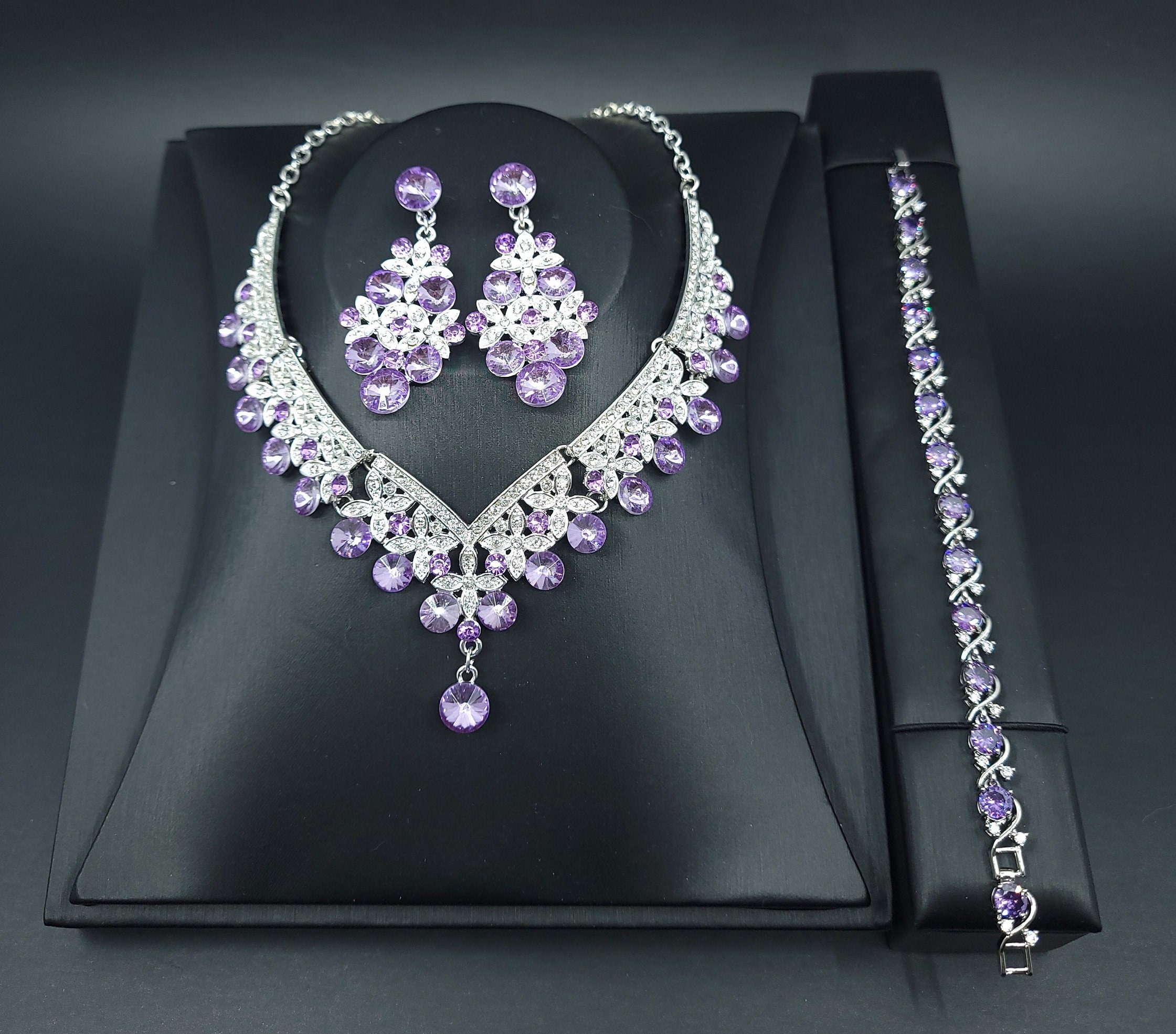 Purple Jewellery Set | FashionCrab.com