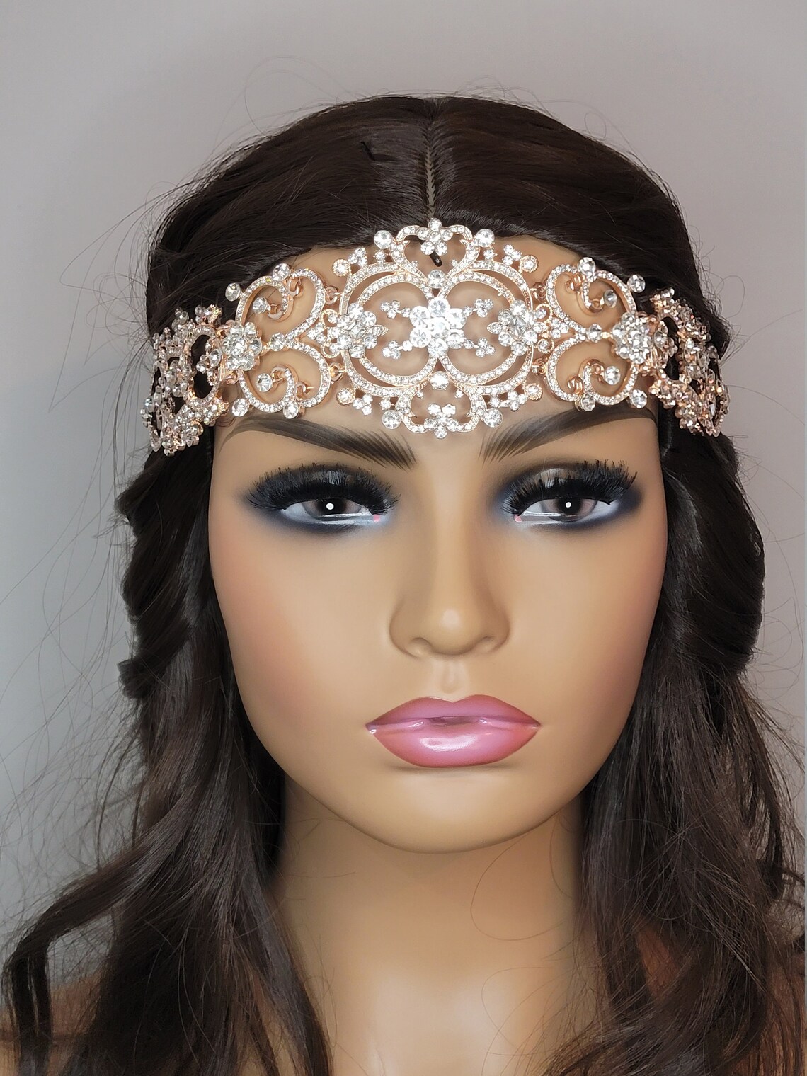 Crystal Forehead Bridal Headband Forehead Jewelry Forehead Etsy