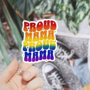 Sticker Proud Mama LGBTQ Pride Ally Sticker voor waterfles Bumpersticker voor laptop Telefoonhoesje Decor Inclusief liefde Alles