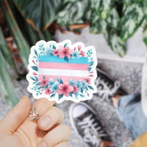 Transgender Pride Flagge Aufkleber für Laptop Aufkleber für Wasserflasche Geschenke für Pride Month Proud Ally Mom Support LGBTQ Community Trans