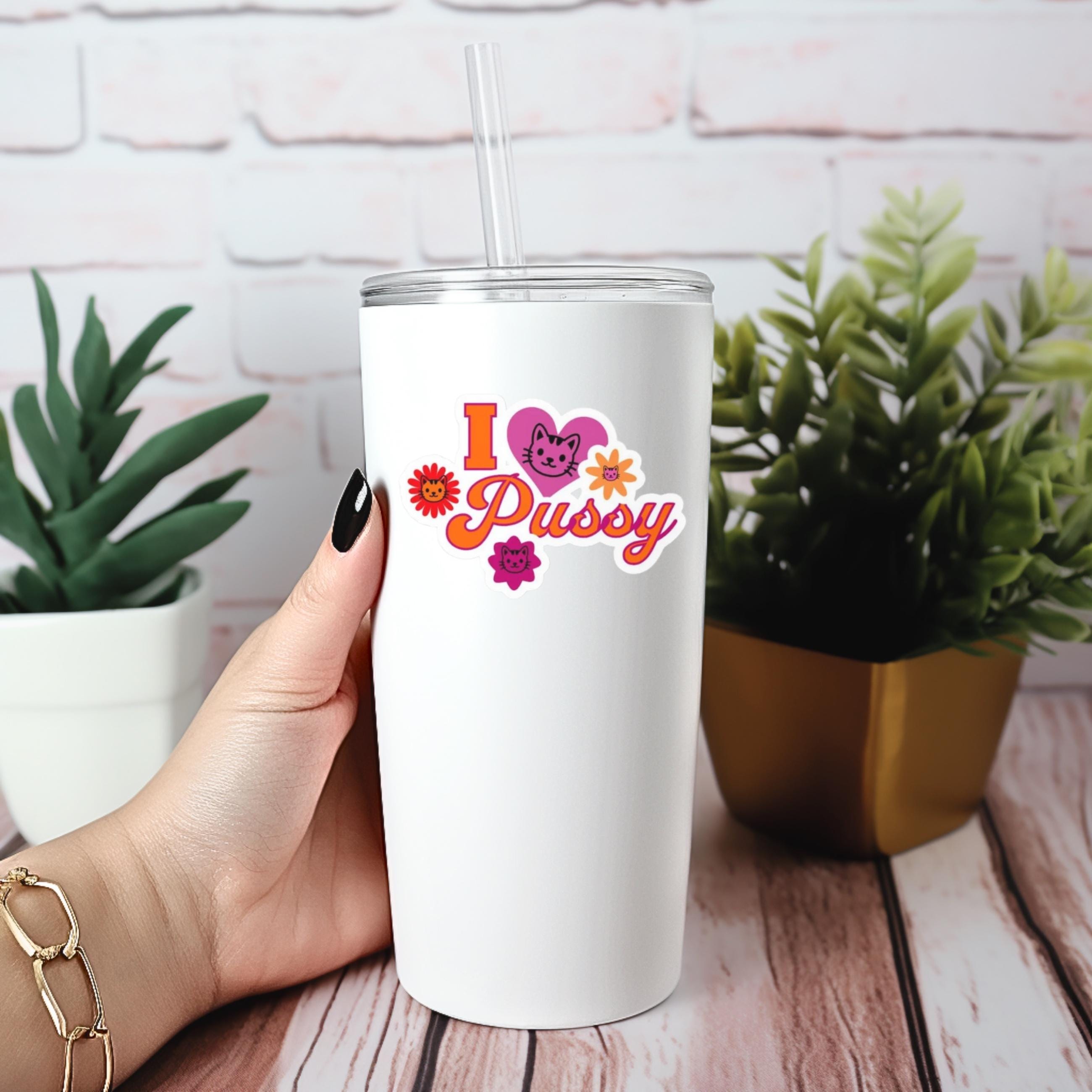 Funny Lesbian Cat Mom Vinyl Sticker - Sapphic Humor Pride Gift - Etsy