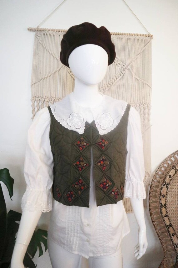 Vintage quilted patchwork waistcoat