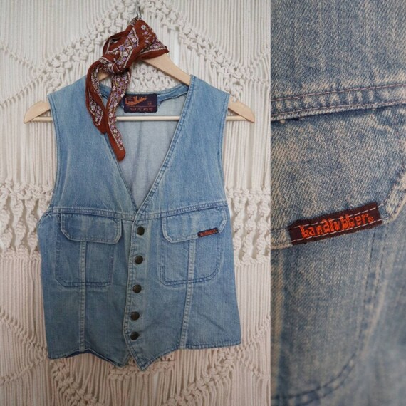 Vintage Landlubber denim waistcoat/vest