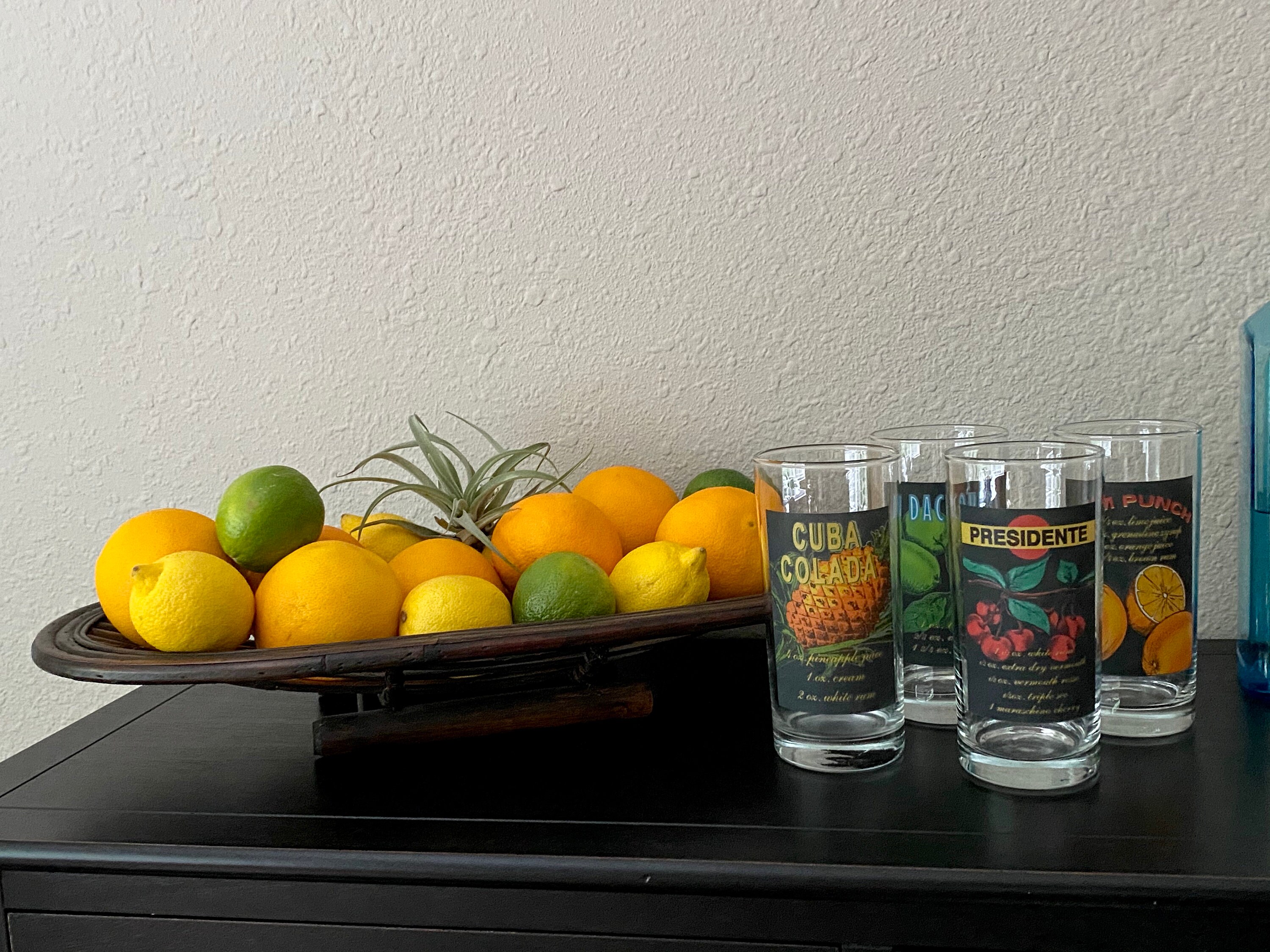 Bamboo Tabletop Basket // Decorative Boho Bamboo Basket Etsy