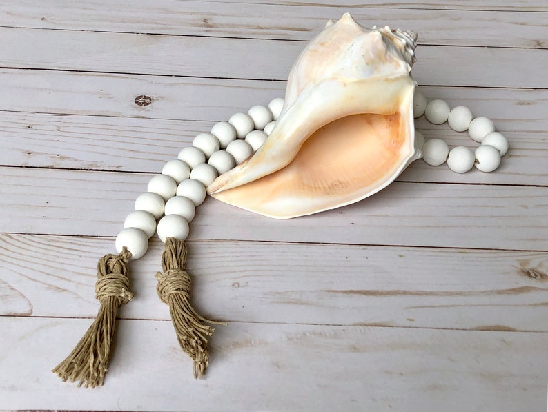 PISMO BEACH // Wooden Bead Garland // Tassel Garland // Boho Etsy