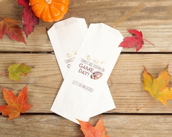 Popcorn Bags, Football, High School or College, Game Day - Customized with Team Name
