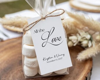 Wedding Tags, Engagement Party Favor Labels, Bridal Shower Gift Tags - Personalized