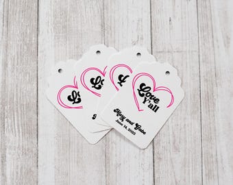 Baby Shower, Wedding, Engagement, Bridal Shower Tags - Personalized - Love Y'all