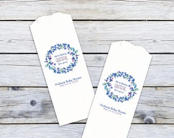 Baby Shower, Bridal Shower, Wedding, Engagement Party Favors, Popcorn Bags - Personalized - We're Berry Grateful