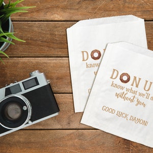 Going Away Favor Bags, Good Luck Brunch, Goodbye Bags, Retirement Breakfast, Goodbye Party - Personalized - Grease Resistant