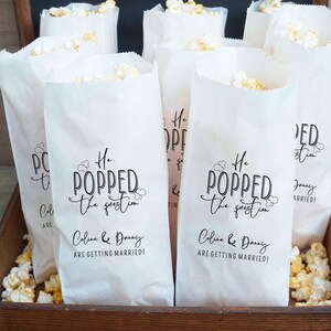 Engagement Party Favors Popcorn Bags He Popped the Question - Etsy Canada
