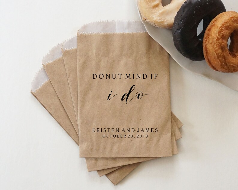 Donut Favor Bags Kraft Paper Sacks Wedding Dessert Table Etsy