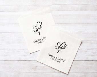 Bridal Shower Favor Bags, Wedding Brunch, White Bakery Bags, Breakfast Reception, Engagement Party - Personalized - Grease Resistant