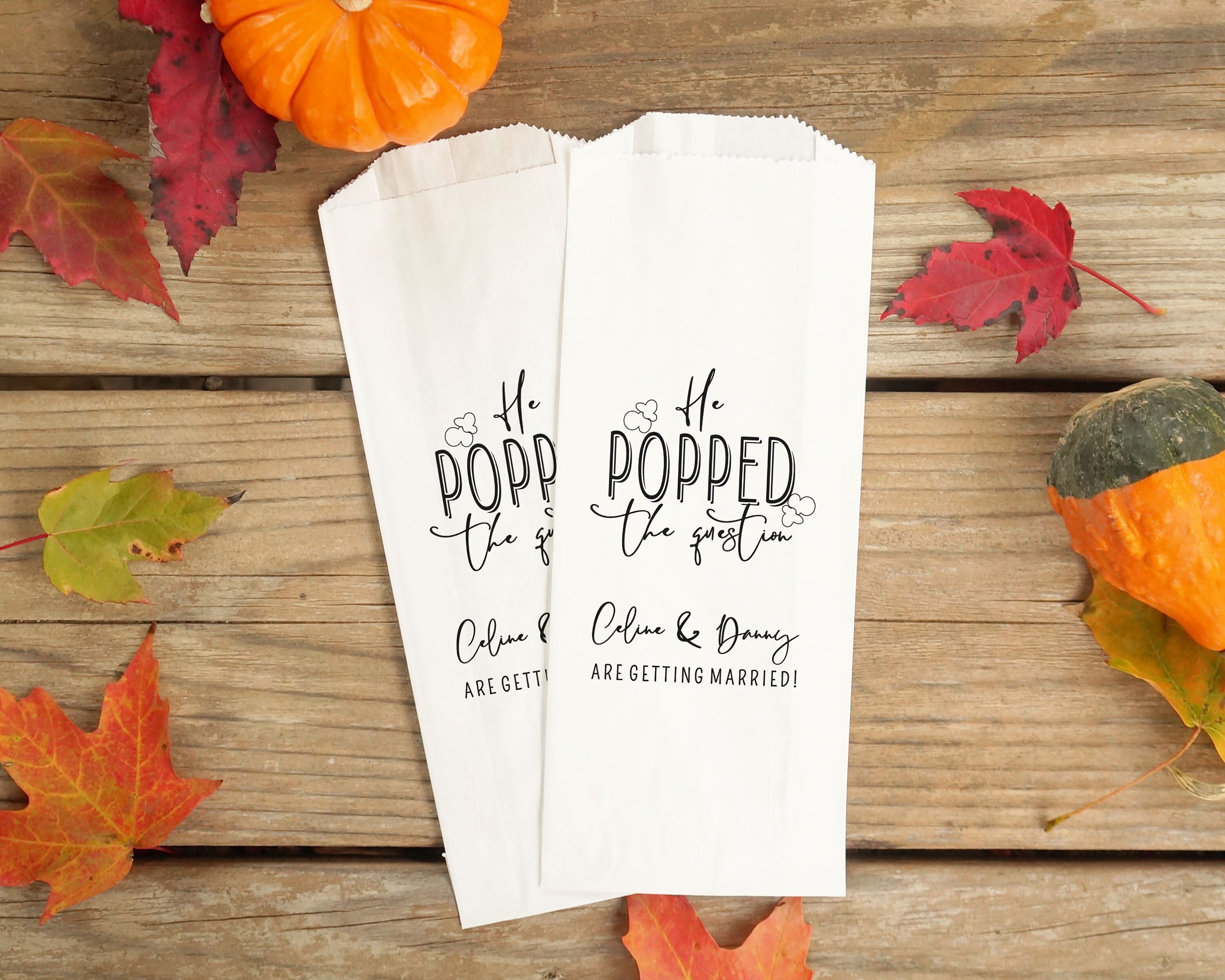 Engagement Party Favors Popcorn Bags He Popped the Question Etsy Canada