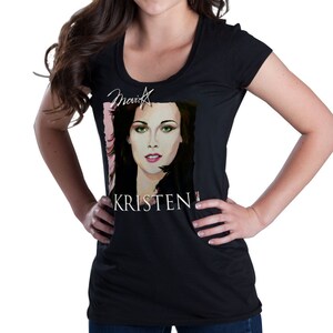 Kristen Stewart - Movie Star T-Shirt, sexy Kristen Stewart design from original hand painted artwork image crafted into a custom design.