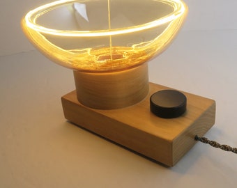 Personalized Gift for Mom - LED modern Lamp - wood lamp with dimmer - Original LED Bulb - unique light -original Lighting