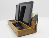 Wood Docking Station, Personalized Organizer, Charging Station Organizer, Tablet Docking Station, Desk Phone Organizer, Men Phone Case