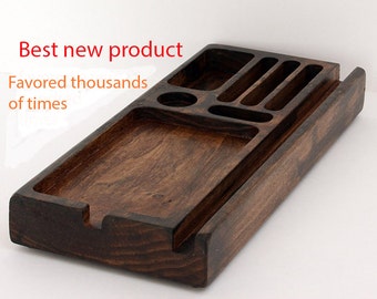 Desk Organizer, Wood Phone Docking Station, Charging Station, Wood iPhone Dock, iPhone Stand, Wood Docking Station, wood gift idea, shower