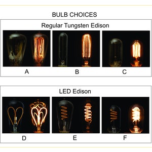 Gift for special occasion, Edison Table Lamp, Wood Block Lamp Base with Edison Bulb, Industrial Décor, gift, unique image 5