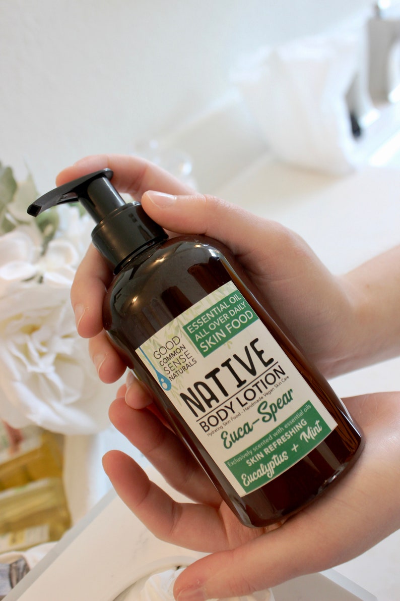 Eucalyptus Spearmint Body Lotion 8 Oz Essential Oils Minty Etsy