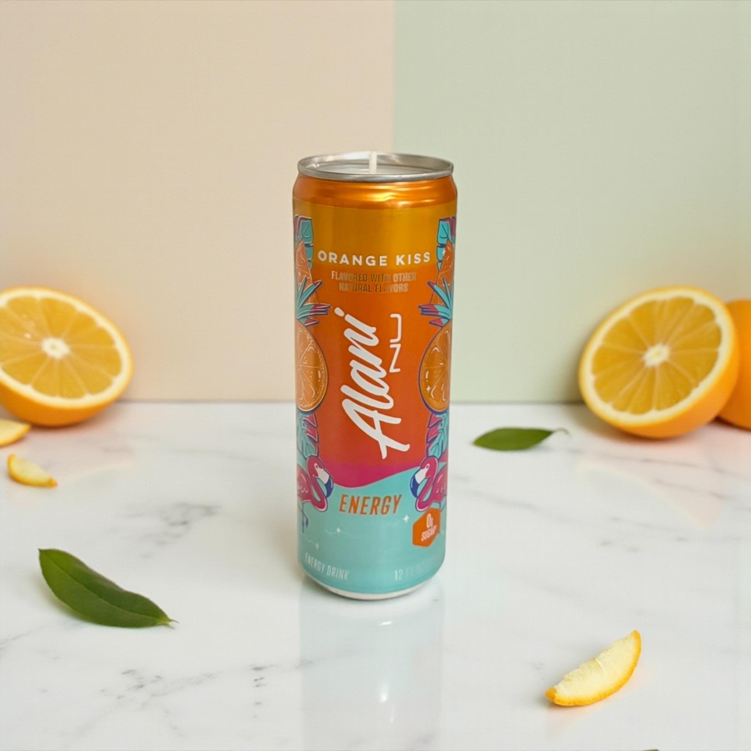 Alani Nu Energy Drink Can Candle: Orange Kiss Soy Candle, Birthday