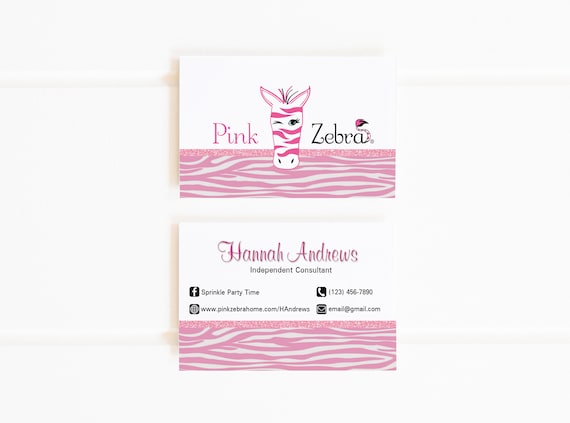 Pink Zebra Birthday or Mother/'s Day Card