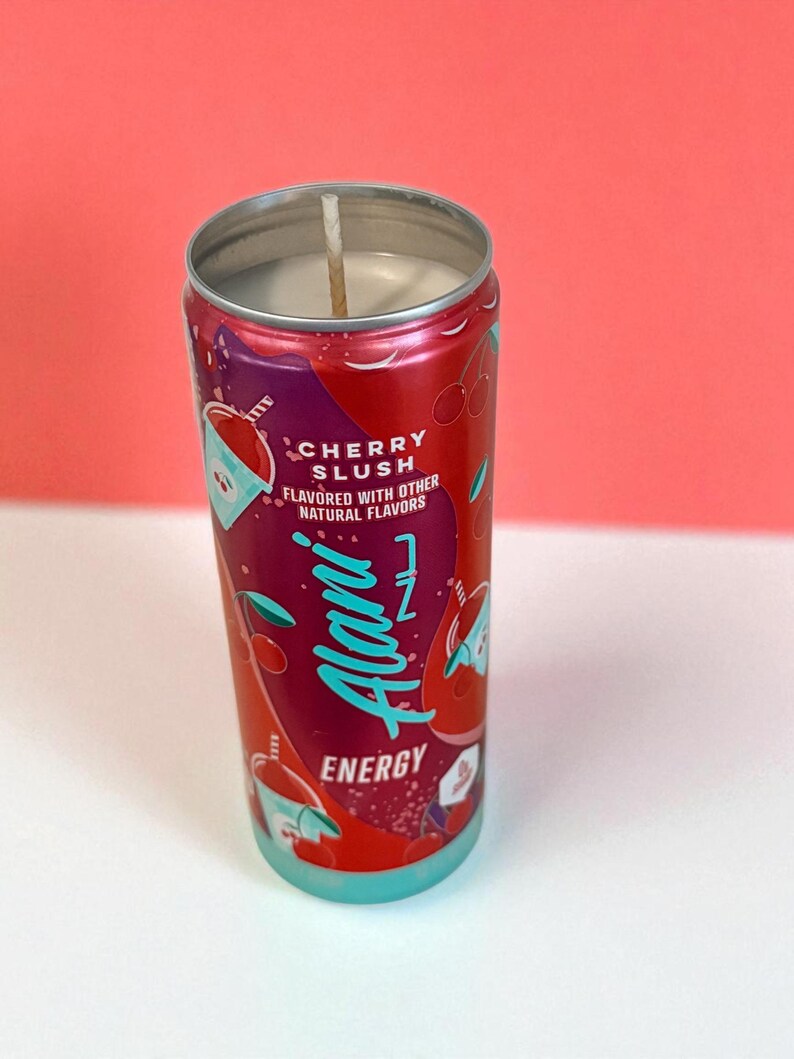 Alani Nu Cherry Slush Soy Candle: Recycled Energy Drink Can, Birthday Gift, Christmas Gift, Alani Candle bild 2