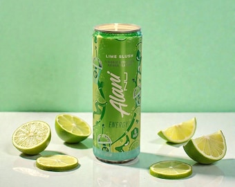 Alani Nu Lime Slush Scented Soy Candle - Recycled Energy Drink Can, Birthday Gift, Christmas Gift, Alani Candle