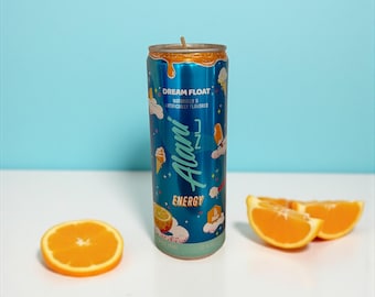 Alani Nu Energy Drink Can Candle: Dream Float Orange Cream Soy Candle, Birthday Gift, Christmas Gift, Alani Candle