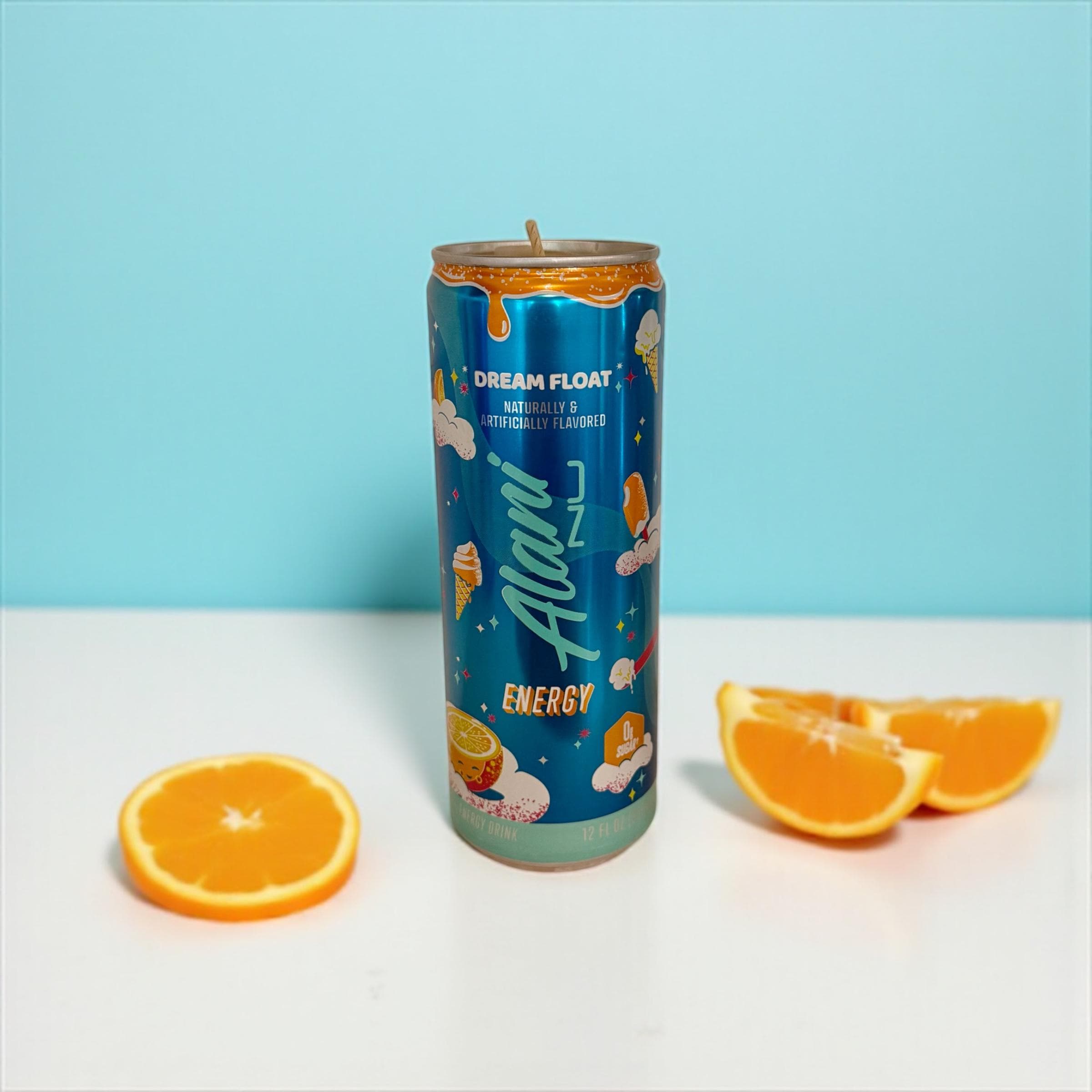 Alani Nu Energy Drink Can Candle: Dream Float Orange Cream Soy