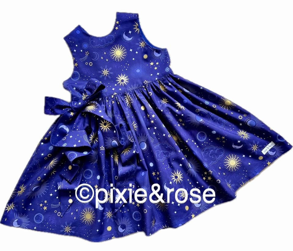 Blue Moon and Star Dress - Etsy Blue Moon and Star Dress - Etsy