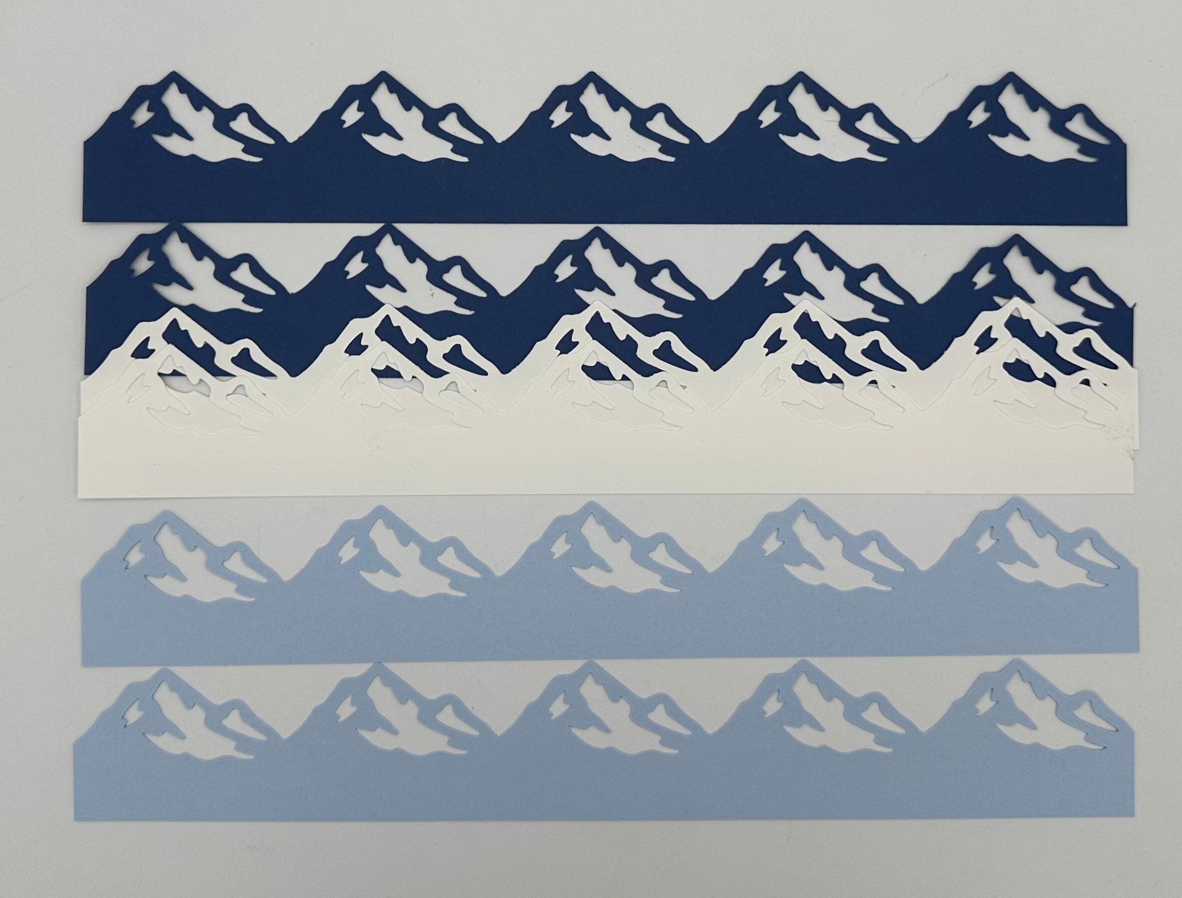 Alpine Tree Border Creative Memories Alpine Mountains Border Blue - Etsy