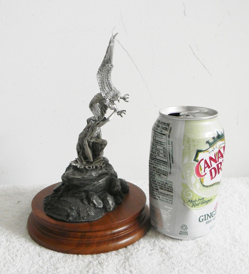 Chilmark Fine Pewter Figurine of American Indian and Eagle A Etsy