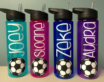 Soccer Gifts - Soccer Water Bottle - Water Bottle with Name - Soccer Team Gift - Water bottle with name - Soccer Banquet Gift - Customized
