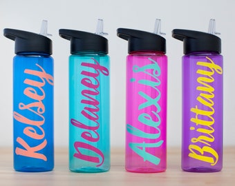 Custom Water Bottles - Personalized Water Bottles - Personalized Bottles - Sports Team Gifts - Bridal Party Gifts - BPA Free Water Bottl