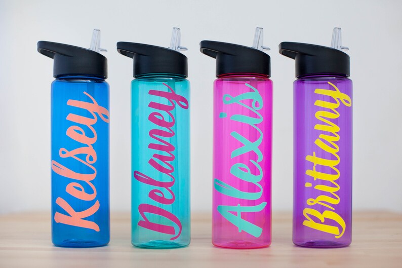 Custom Water Bottles - Personalized Water Bottles - Personalized Bottles - Sports Team Gifts - Bridal Party Gifts - BPA Free Water Bottl