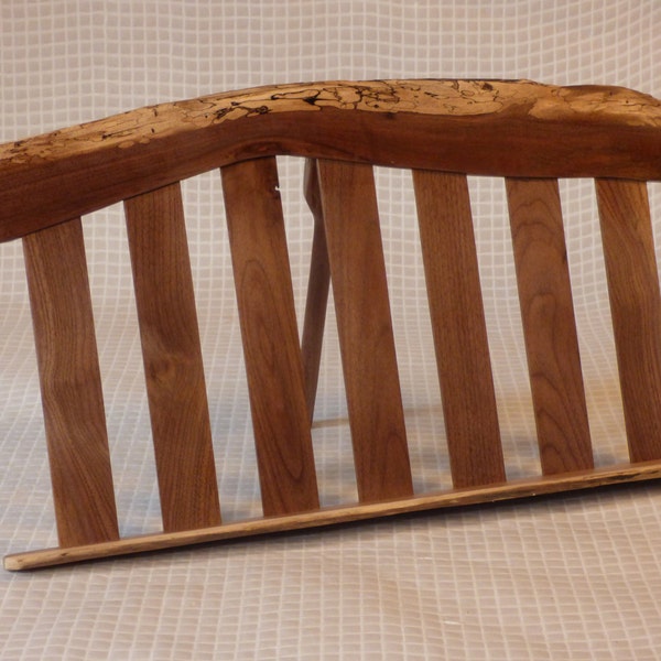 Table top Walnut Stand for music, prints, books. . Each one of a kind, with live edges and character marks. #17-16WPS