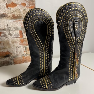 Vintage El Vaquero-stövlar för kvinnor - Tillverkade i Italien - Storlek 6