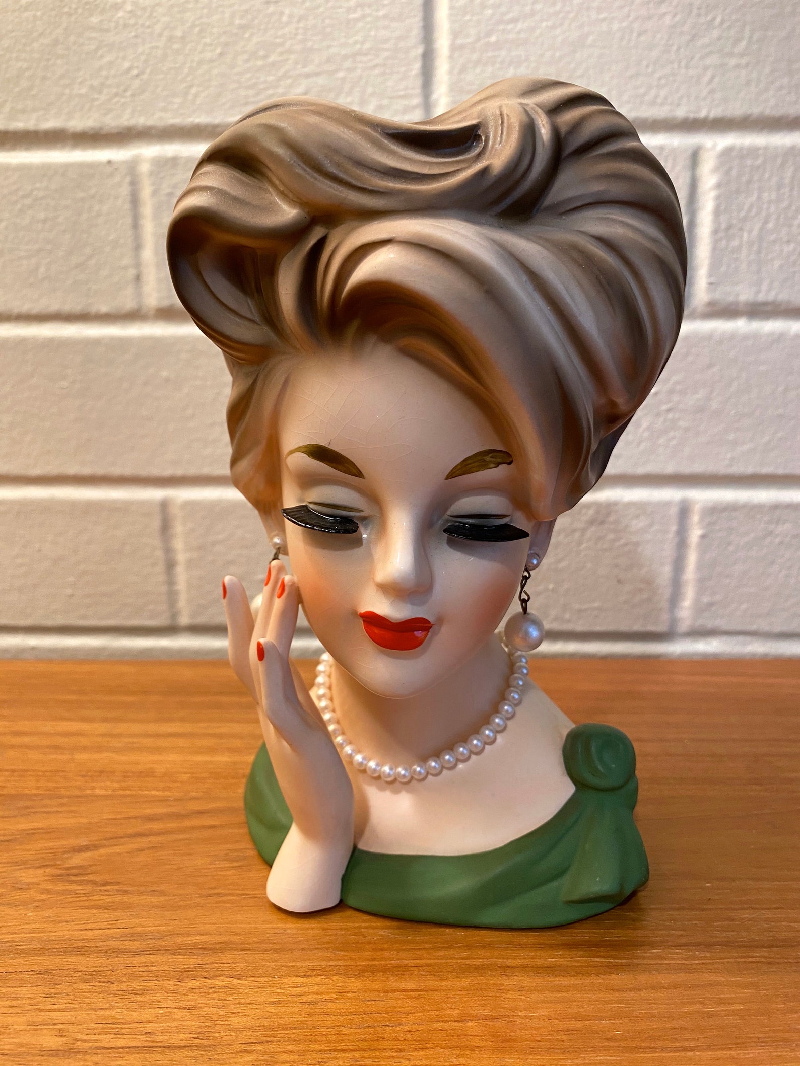 Parma Large Lady Head Vase Etsy