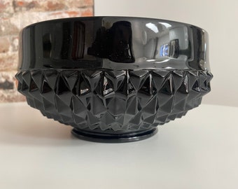 Indiana Glass Black Hobnail Bowl