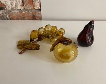 Vintage Murano Style Blown Glass Fruit