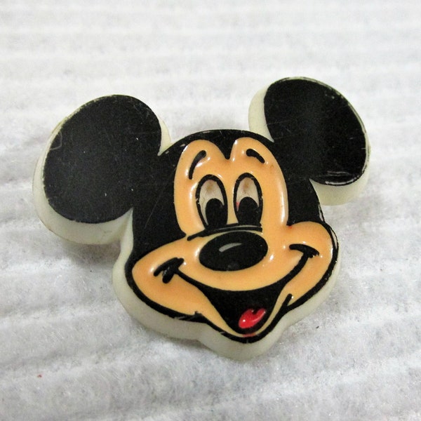 Mickey Mouse Walt Disney World Lapel Pin Brooch Pinback Button - Retro Walt Disney Prod. Monogram Products - Collectible Disneyana