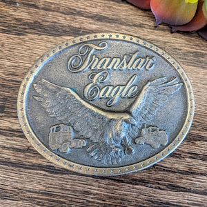 Vintage Transtar Eagle International Harvester Brass Belt Buckle Lewis Buckles, Vintage Eagle Belt Buckle, Vintage Agriculture Collectible