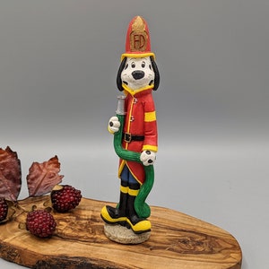 Vintage 1995 Dalmatian Dog Firefighter Figurine by Roman Inc, Dalmatian Home Decor, Vintage Dalmatian Dog Lover Decor Gift, Firefighter Gift